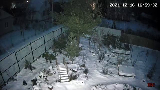 Северное сияние в отдельно взятом огороде. Очень красивая ответка Земли на солнечный ветер 16.12.24. смотреть онлайн