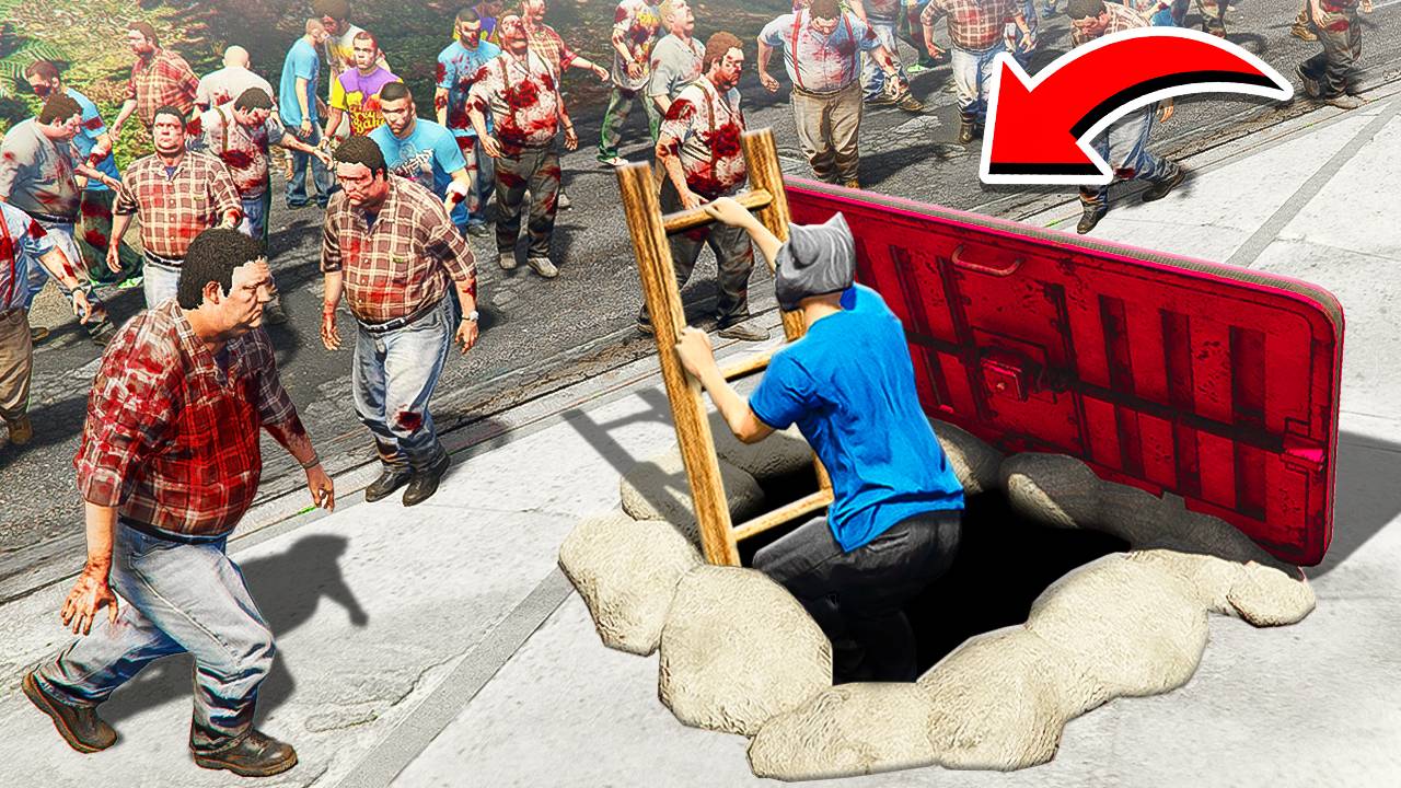 СЕКРЕТНЫЙ БУНКЕР ПОД ДОМОМ ФРАНКЛИНА В ГТА 5! ПЕРЕЖИЛ ЗОМБИ АПОКАЛИПСИС В GTA 5! смотреть онлайн