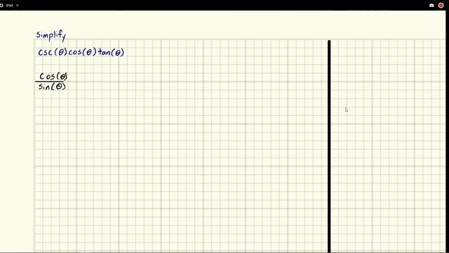 Simplify csc(Θ)cos(Θ)tan(Θ) смотреть онлайн