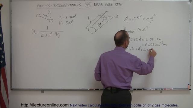 Physics 32 Kinetic Theory of a Gas (9 of 10) Mean Free Path смотреть онлайн