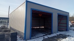 Модульный навес гараж ангар 6х8 установка.  артель Сварга