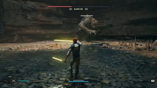 Awesome Rancor boss fight-Star wars Jedi survivor смотреть онлайн