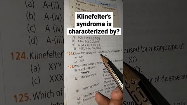 klinefelter's syndrome is characterized by karyotype? Target neet2024🎯#neet #allen #aiims смотреть онлайн