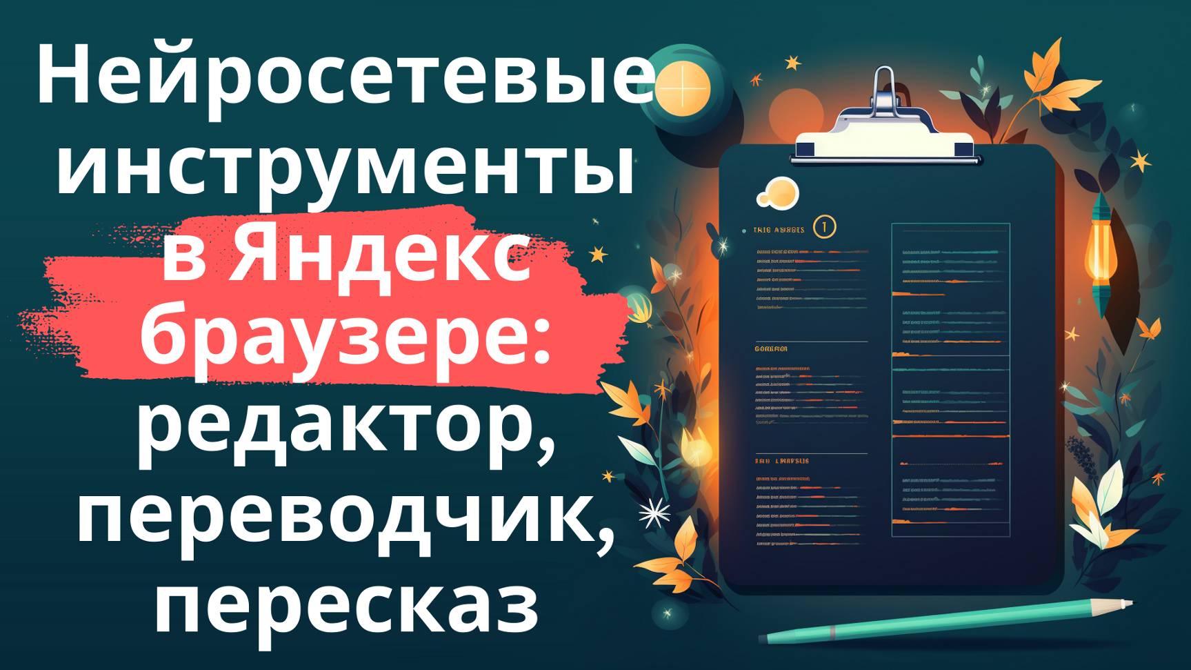 Нейросетевые инструменты в Яндекс браузере - редактор, переводчик, пересказ смотреть онлайн