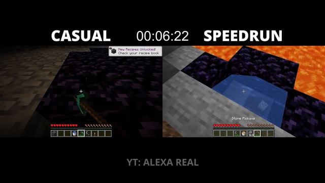 Playing Minecraft: You Vs Speedrunner