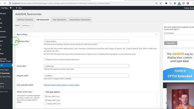 Tutorial: How to add Custom Post Fields and Custom Post Taxonomies using CodeRevolution's plugins? смотреть онлайн