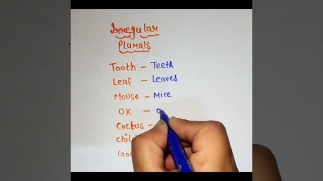 Irregular Plurals(video by palak) #english #viralvideo #vocabulary #useofhashave #learning смотреть онлайн