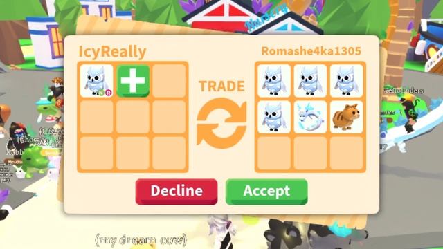 What People Trade for NEON SNOW OWL | Adopt Me RICH SERVERS! смотреть онлайн