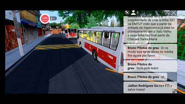 Live! Dirigindo Pelo Capão Redondo 🚍🚦🏙 #pbs #proton #protonbussimulator #mapaprotonbus