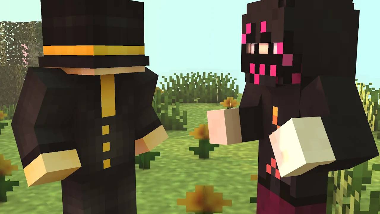 Obsidian Time показал фокус PwGood майншилд майнкрафт анимация