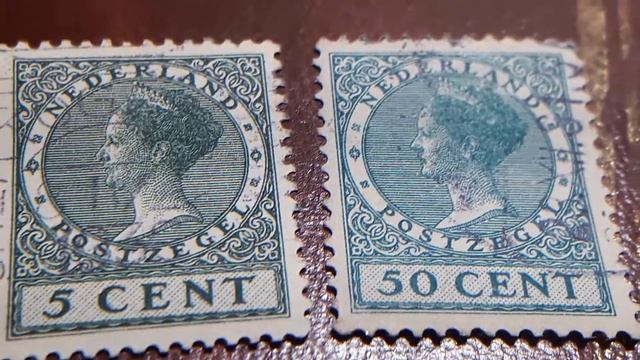 sellos NEDERLAND 5 Y 50 CENT 1919 A 1945 REINA GUILLERMINA HOLANDA смотреть онлайн