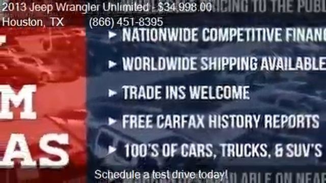 2013 Jeep Wrangler Unlimited Unlimited Sport for sale in Hou смотреть онлайн