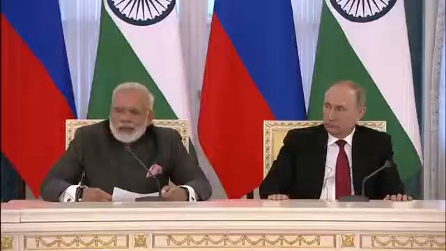 ПУТИН и МОДИ Заявления для прессы по итогам российско индийских переговоров 1 06 2017 смотреть онлайн