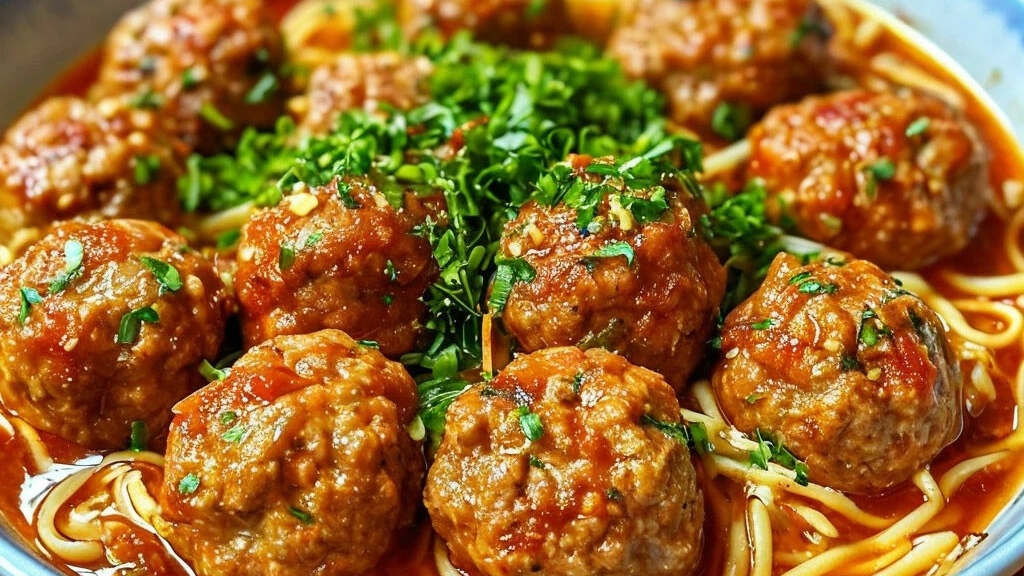 МЯСНЫЕ ФРИКАДЕЛЬКИ с лапшой в азиатском стиле за 25 мин смотреть онлайн