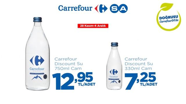 Carrefour Su 750 ml 12,95 TL/Adet; Carrefour Su 330 ml 7,25 TL/Adet смотреть онлайн
