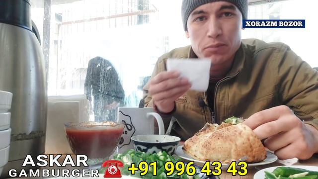 АСКАР ГАМБУРГ ДИММ МАЗЗИ ! ХОРАЗМДАГИ ЭНГ МАШХУР ГАМБУРГЕР СОГИНГАНЛАР УЧУН МАХСУС ХОРАЗМ БОЗОР. смотреть онлайн