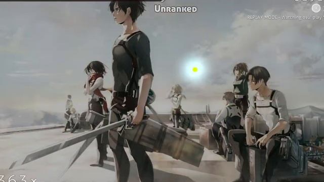 Shingeki no kyojin Opening 3 "Red Swan" OSU!☹👌 español y japones (HARD) смотреть онлайн