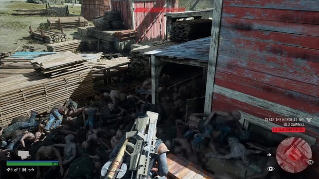 DAYS GONE-OLD SAWMILL HORDE HEAD ON, EASY! смотреть онлайн