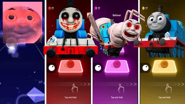 Thomas The Train Vs Spider Thomas Vs Thomas The Train EXE Vs Cursed Thomas Train Tiles Hop EDM Rush