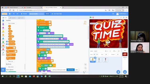 Camp K12 TV Ep 31 - Watch Anshika, grade 5, code her own Super Hero App on Thunkable смотреть онлайн