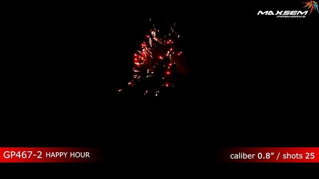 GP467/2 HAPPY HOUR 0,8"х25 батарея салютов смотреть онлайн
