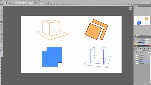 Рисование в Adobe Photoshop. Урок 01. Линейная перспектива. Часть 04 смотреть онлайн