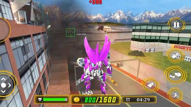 FLYING CAR ROBOT TRANSFORMATION || ROBOT HAMMER FIGHT || AMNA GAMES смотреть онлайн