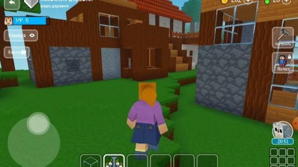 Первое видео в Блок крафт (Block Craft 3D)