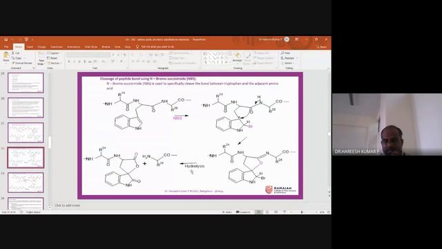 M Sc -Organic-Biomolecules- Amino Acids-class -8- Cleavage Of Peptide Bond-By Dr. Hareesh Kumar P