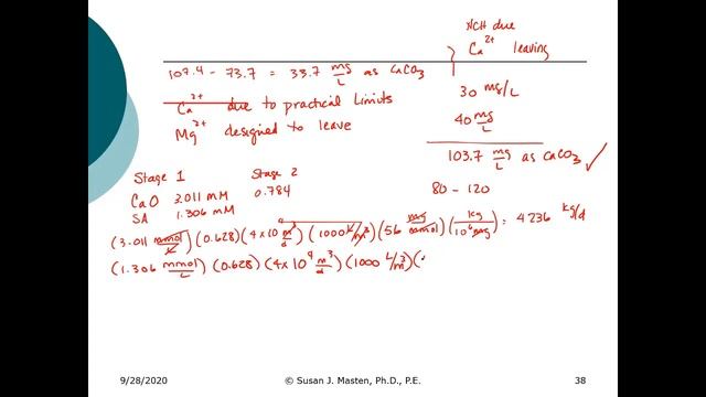 ENE 483 Lime Soda Ash Softening Part 3 (9-28-2020)