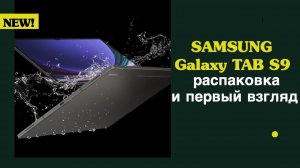 Распаковка и первый взгляд на Samsung Galaxy Tab S9