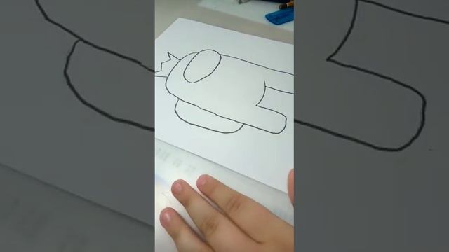 КАК НАРИСОВАТЬ ЧЕЛОВЕЧКА ИЗ АМНГ АС (АМОГУС) смотреть онлайн