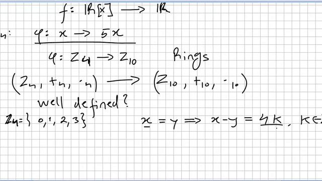 Group Theory 64, Ring Homomorphism and Ring Isomorphis, examples смотреть онлайн