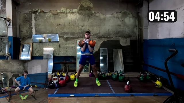 Длинный цикл 28кг 87 раз за 10 минут. Подготовка к #ПРЮ2024 смотреть онлайн