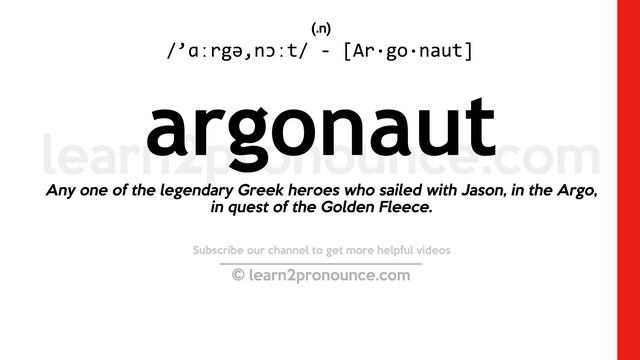Pronunciation of Argonaut | Definition of Argonaut смотреть онлайн