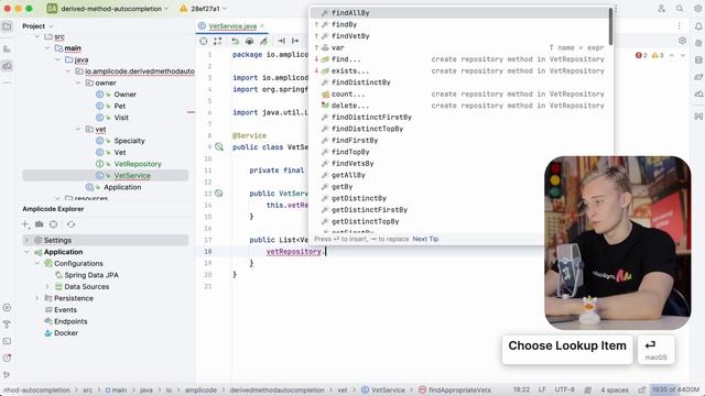 Умная инжекция и автодополнение методов | Spring Data JPA Repository | Amplicode смотреть онлайн