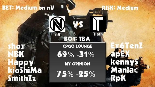 nV vs Titan ESLOne Katowice Prediction 12/03/2015 смотреть онлайн