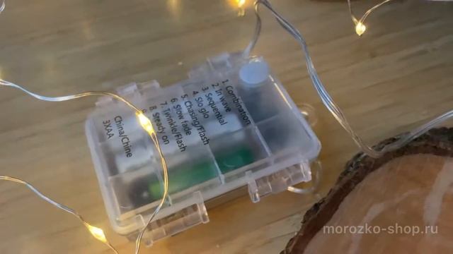 Гирлянда РОСА, 100 теплых белых мини LED, 5+0.3 м, контроллер, таймер, ПДУ, батарейки, IP44 496075 смотреть онлайн