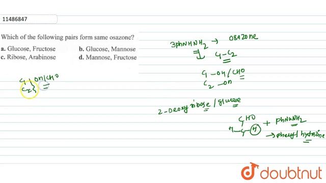 Which of the following pairs form same osazone? смотреть онлайн