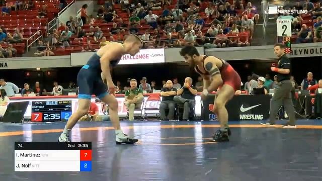 74 Kg Rr Rnd 3 Isaiah Martinez Titan Mercury Wrestling Club TMWC Vs Jason Nolf Nittany Lion Wrestl