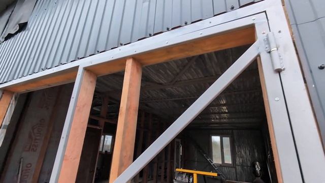 Ворота. Строительство гаража с мастерской. смотреть онлайн