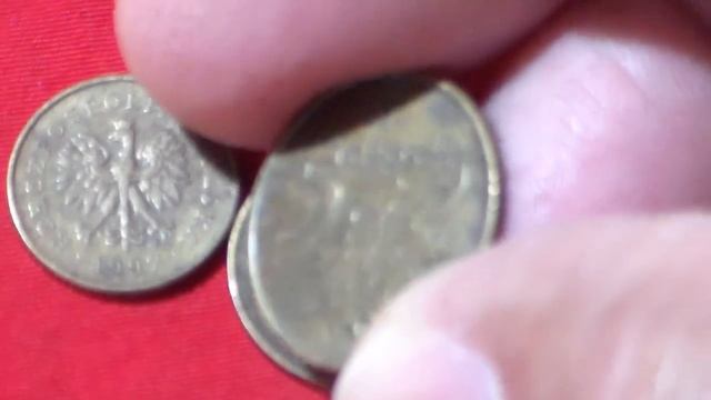Polonia - 1,2 e 5 Grosz, moedas em Manganês-latão: Mauro C. de Jesus. смотреть онлайн