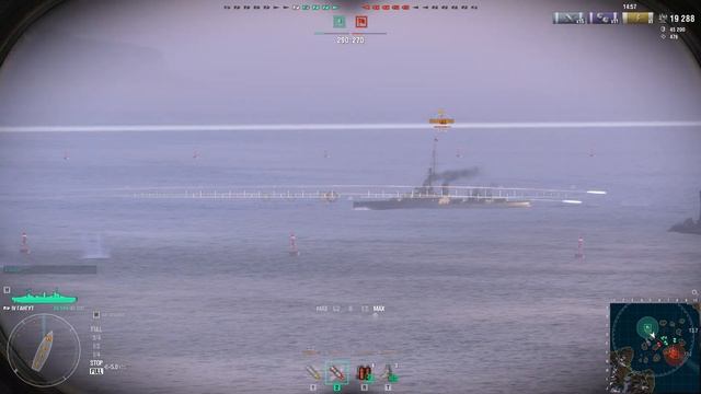 Играем в World of Warships на линкоре Гангут IV уровня смотреть онлайн