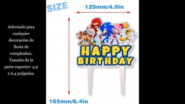Decoración para pastel de Sonic | Sonic adornos para torta | Sonic decoracion para pastel