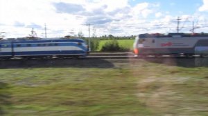 Парад в Щербинке, видео из вагона Ласточки