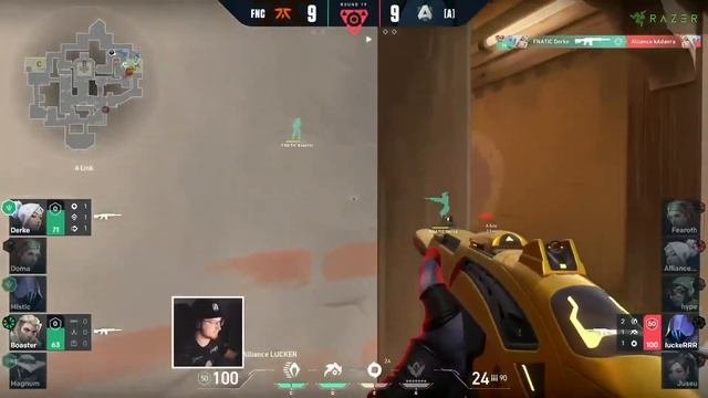 Fnatic Derke EPIC ACE against Alliance! смотреть онлайн