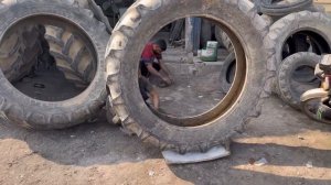 реставрация тракторные шины