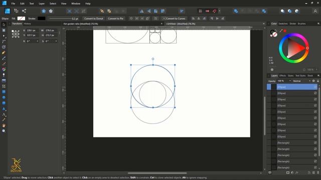 AHow to Design a Fish logo with Golden Ratio | Affinity Designer tutorial смотреть онлайн