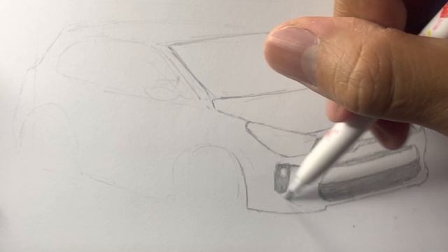 Как нарисовать KIA Rio #howtodraw  #KIARIO #วาดรูปรถ #someonetoldyouthatyourartcannotmakemoney