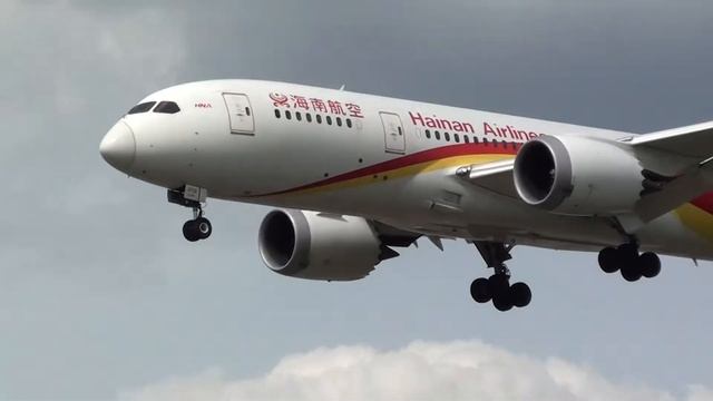 Hainan Airlines Boeing 787-800 Dreamliner B-2731 Landing London Heathrow 27L смотреть онлайн